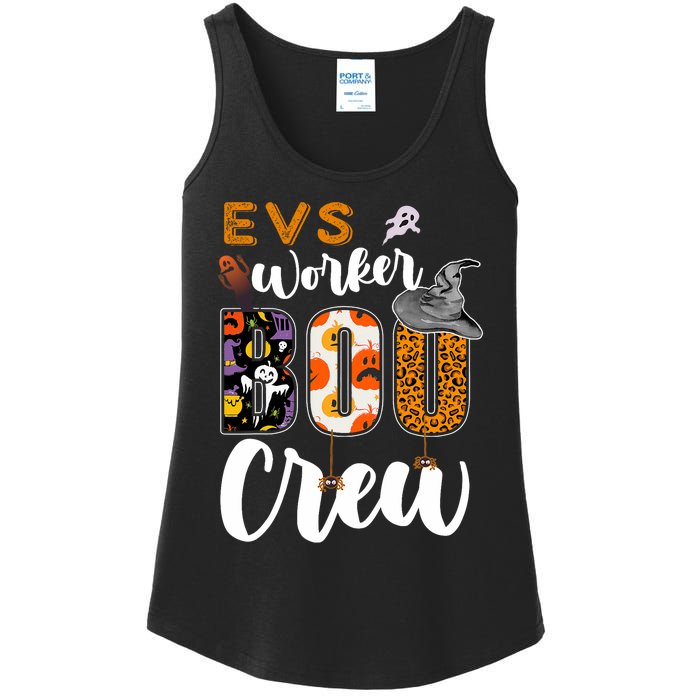 Evs Worker Boo Crew Halloween Environmental Services Match Ladies Essential Tank