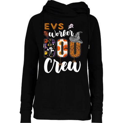 Evs Worker Boo Crew Halloween Environmental Services Match Womens Funnel Neck Pullover Hood