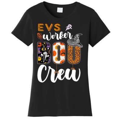 Evs Worker Boo Crew Halloween Environmental Services Match Women's T-Shirt