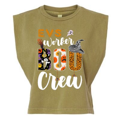 Evs Worker Boo Crew Halloween Environmental Services Match Garment-Dyed Women's Muscle Tee