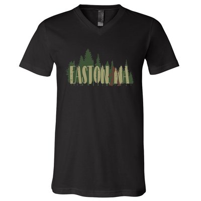 Easton WA Bigfoot V-Neck T-Shirt