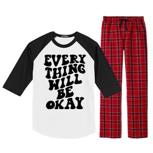 Everything Will Be Okay Raglan Sleeve Pajama Set