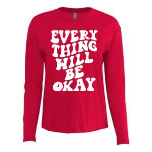 Everything Will Be Okay Womens Cotton Relaxed Long Sleeve T-Shirt