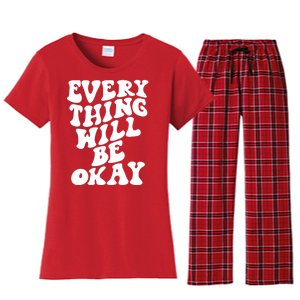 Everything Will Be Okay Women's Flannel Pajama Set