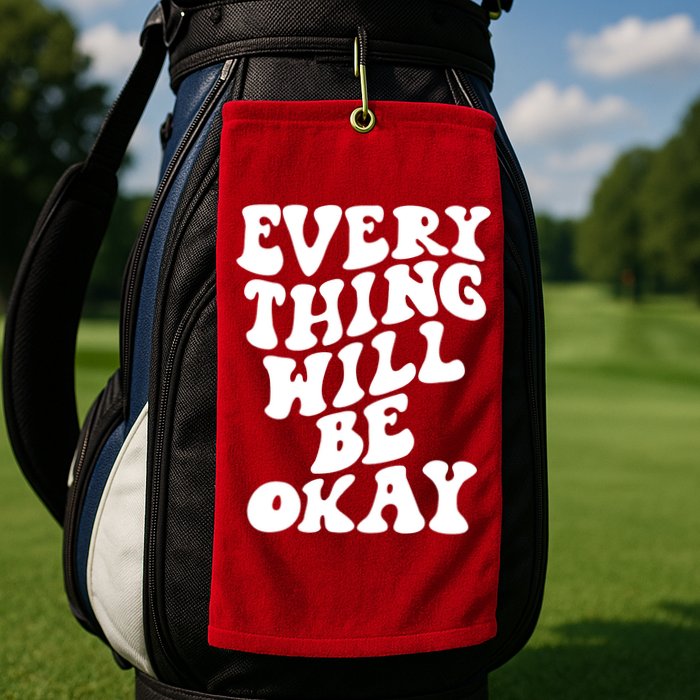 Everything Will Be Okay Golf Towel
