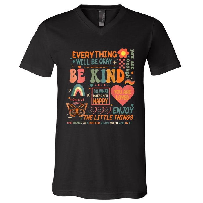 Everything Will Be Okay Mental Health V-Neck T-Shirt