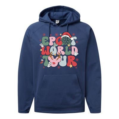 Epcot World Christmas Xmas Holiday Performance Fleece Hoodie