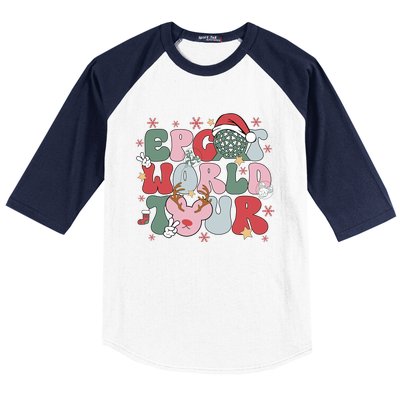 Epcot World Christmas Xmas Holiday Baseball Sleeve Shirt