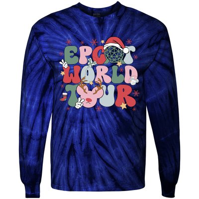 Epcot World Christmas Xmas Holiday Tie-Dye Long Sleeve Shirt