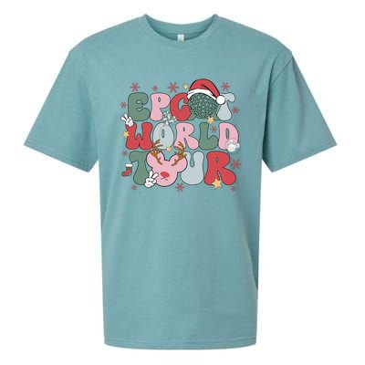 Epcot World Christmas Xmas Holiday Sueded Cloud Jersey T-Shirt