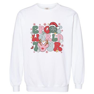 Epcot World Christmas Xmas Holiday Garment-Dyed Sweatshirt