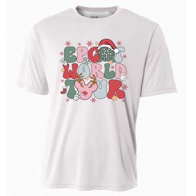 Epcot World Christmas Xmas Holiday Cooling Performance Crew T-Shirt