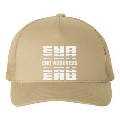 End Wokeness Conservative Political Humor Trump 2024 Funny Yupoong Adult 5-Panel Trucker Hat