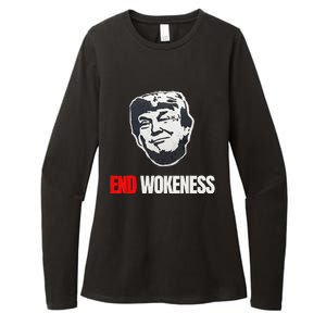 End Wokeness Conservative Political Humor Trump 2024 Funny Womens CVC Long Sleeve Shirt