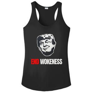 End Wokeness Conservative Political Humor Trump 2024 Funny Ladies PosiCharge Competitor Racerback Tank