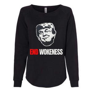 End Wokeness Conservative Political Humor Trump 2024 Funny Womens California Wash Sweatshirt