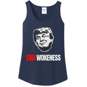 End Wokeness Conservative Political Humor Trump 2024 Funny Ladies Essential Tank