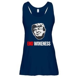 End Wokeness Conservative Political Humor Trump 2024 Funny Ladies Essential Flowy Tank