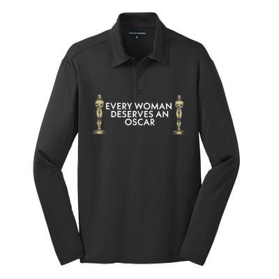 Every Woman Deserves An Oscar Silk Touch Performance Long Sleeve Polo