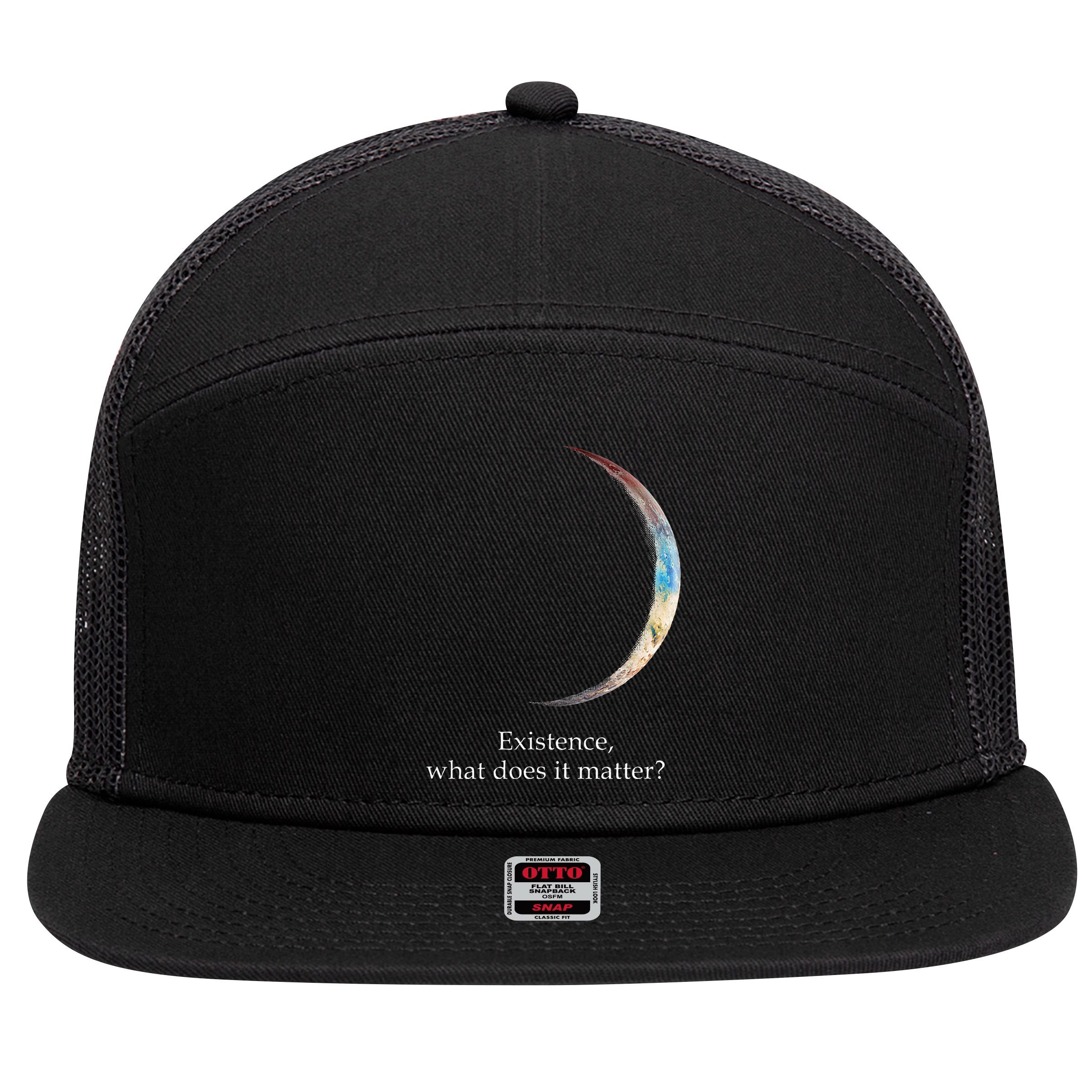 Existence What Does It Matter Astronomy Physics 7 Panel Mesh Trucker Snapback Hat