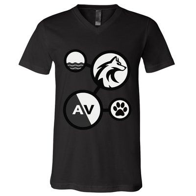 Elemental Waterwolf V-Neck T-Shirt