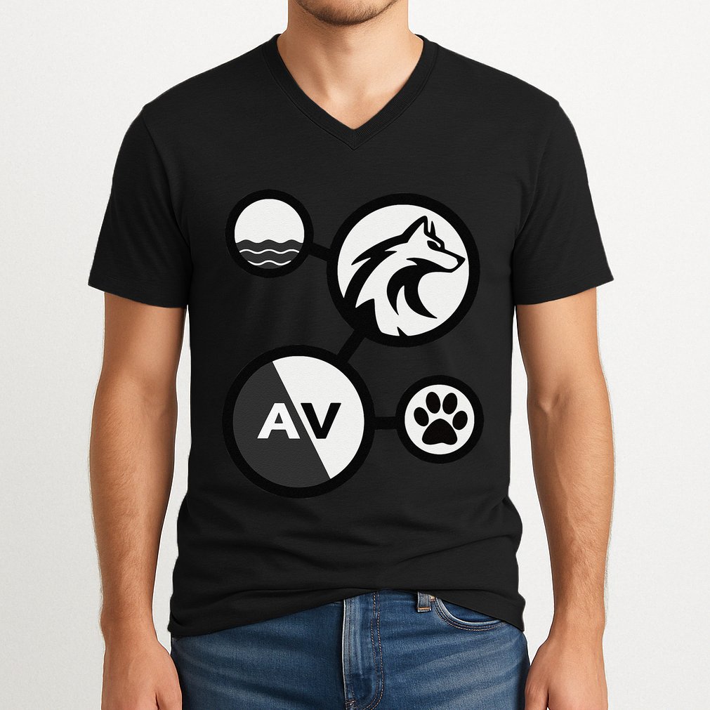 Elemental Waterwolf V-Neck T-Shirt