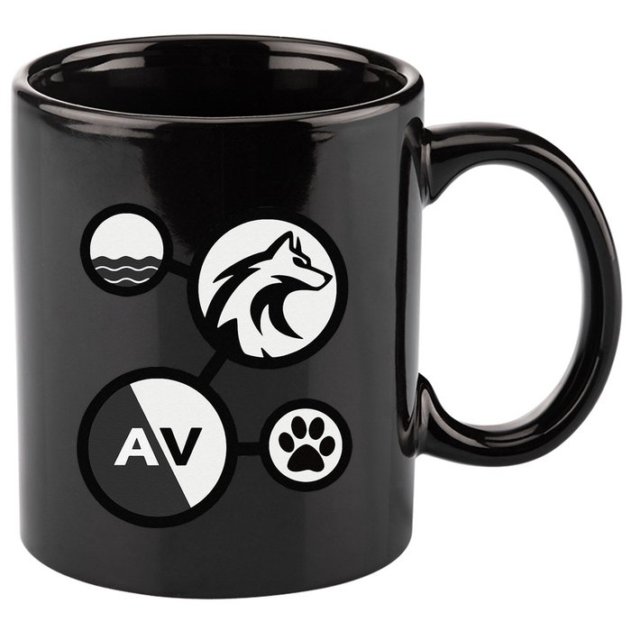 Elemental Waterwolf 11oz C Handle Ceramic Mug
