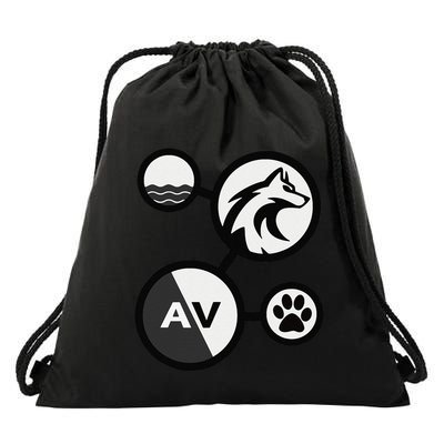 Elemental Waterwolf Drawstring Bag