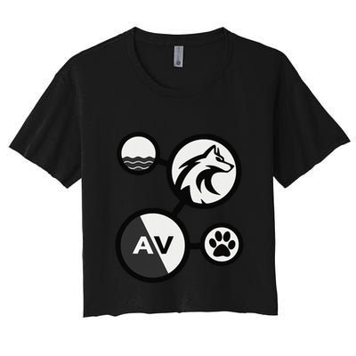 Elemental Waterwolf Crop Top