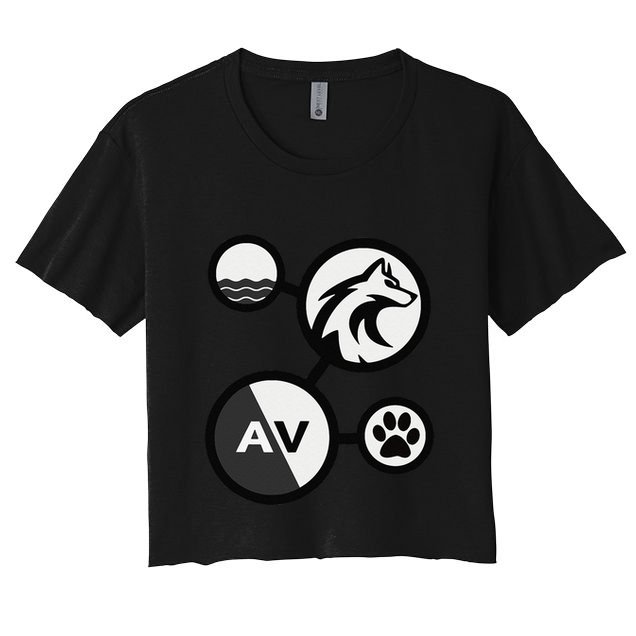 Elemental Waterwolf Women's Crop Top Tee