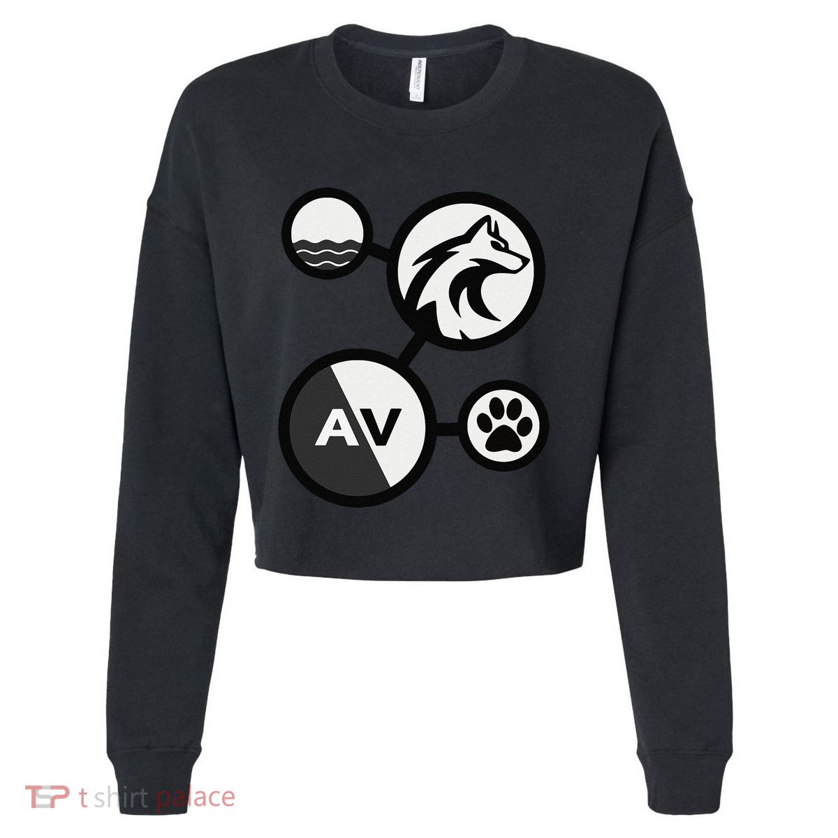 Elemental Waterwolf Cropped Pullover Crew