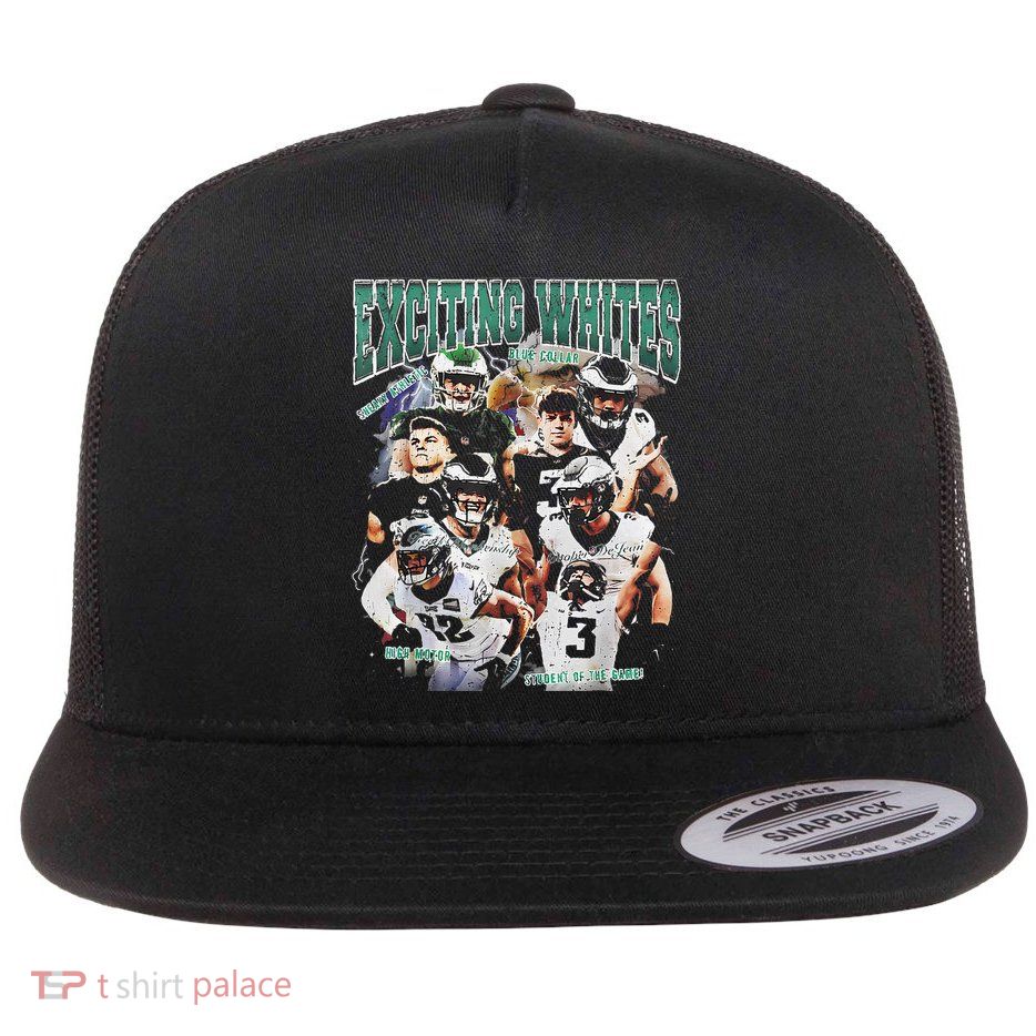 Exciting Whites Flat Bill Trucker Hat