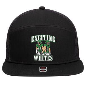 Exciting Whites 7 Panel Mesh Trucker Snapback Hat