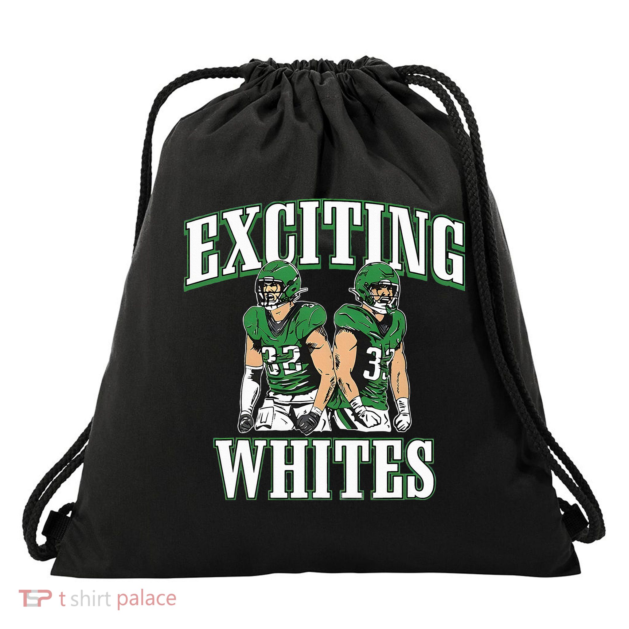 Exciting Whites Drawstring Bag