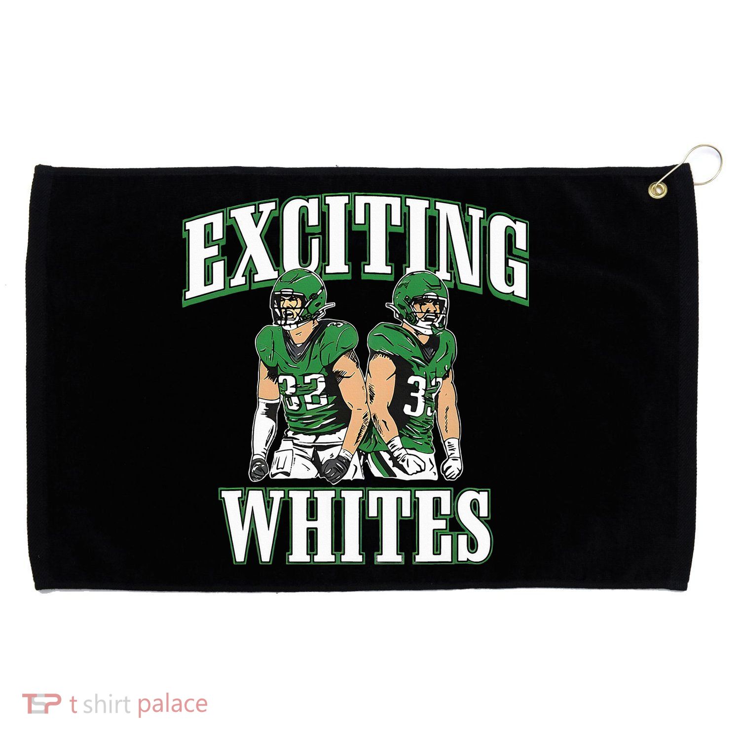 Exciting Whites Grommeted Golf Towel