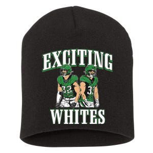 Exciting Whites Short Acrylic Beanie