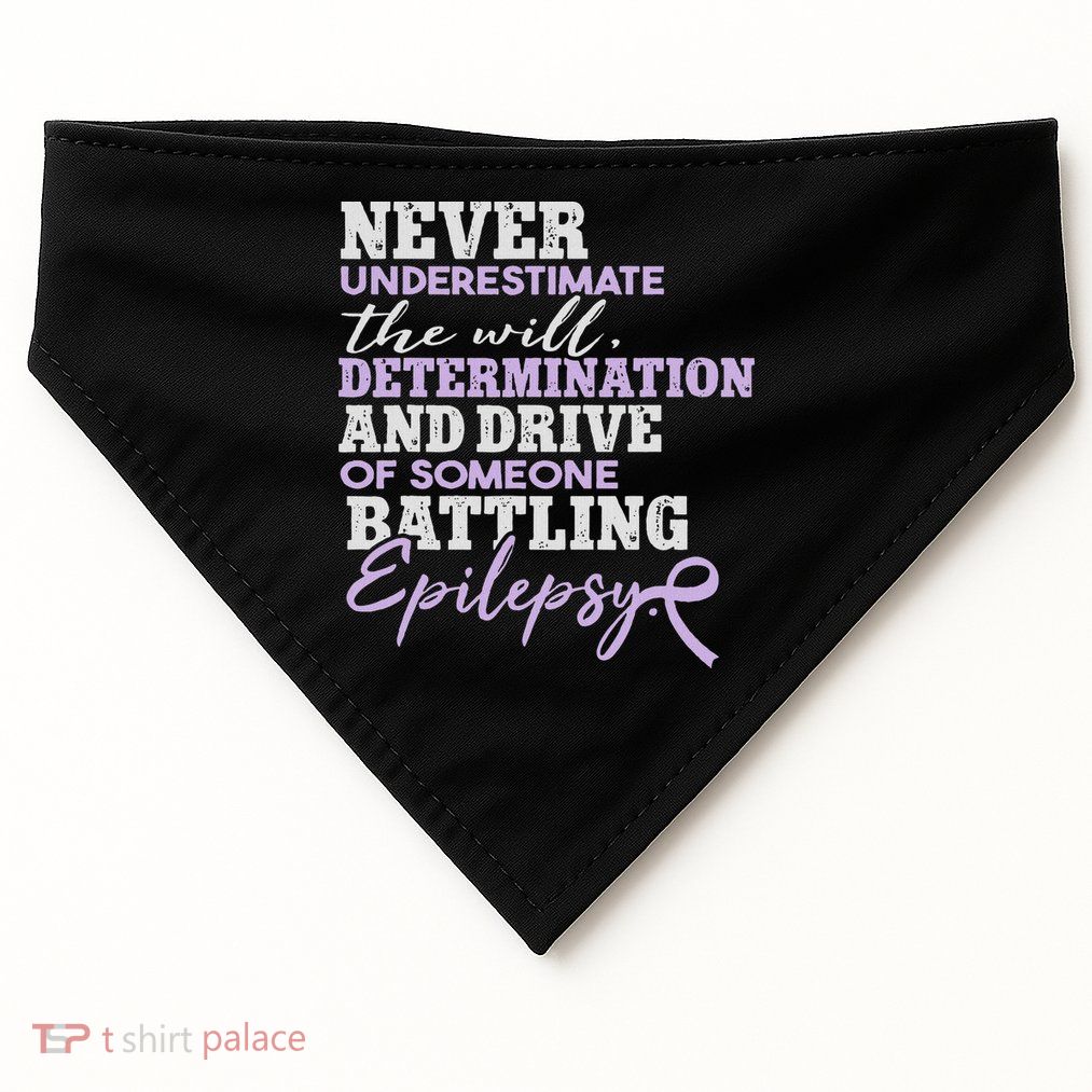 Epilepsy Warrior Epilepsy Awareness Month USA-Made Doggie Bandana