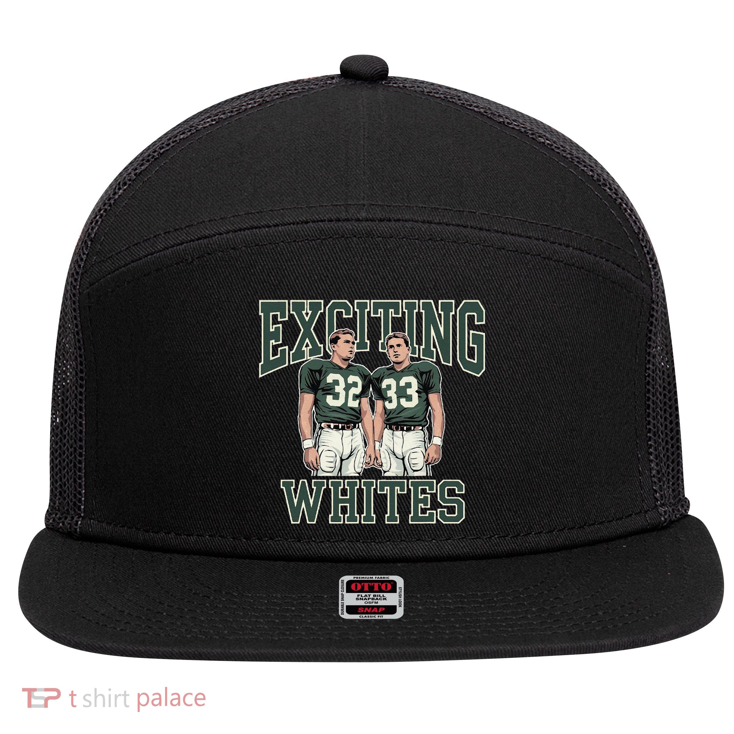 Exciting Whites Exciting Whites Exciting Whites 7 Panel Mesh Trucker Snapback Hat