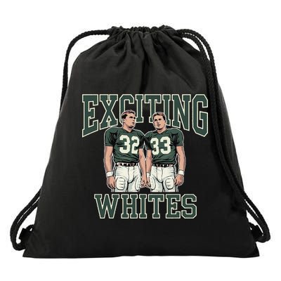 Exciting Whites Exciting Whites Exciting Whites Drawstring Bag