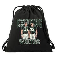 Exciting Whites Exciting Whites Exciting Whites Drawstring Bag