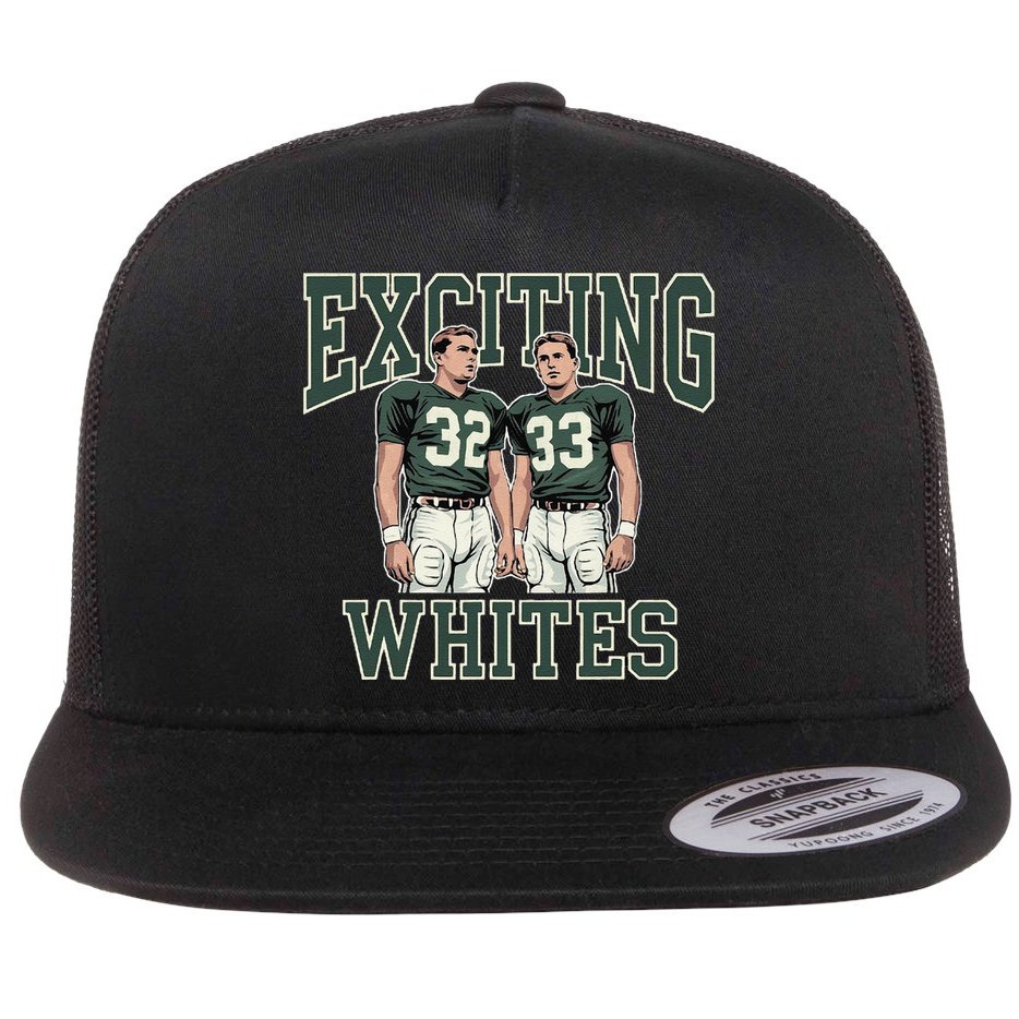 Exciting Whites Exciting Whites Exciting Whites Flat Bill Trucker Hat