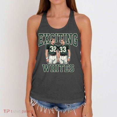 Exciting Whites Exciting Whites Exciting Whites Women's Knotted Racerback Tank
