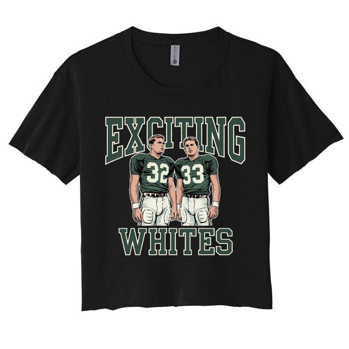 Exciting Whites Exciting Whites Exciting Whites Women's Crop Top Tee