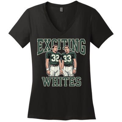 Exciting Whites Exciting Whites Exciting Whites Women's V-Neck T-Shirt