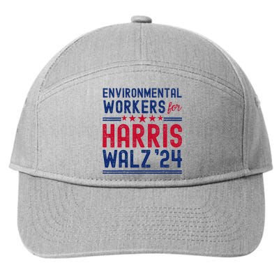 Environmentalists Workers For Harris Walz 2024 7-Panel Snapback Hat