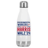 Environmentalists Workers For Harris Walz 2024 Stainless Steel Insulated Water Bottle