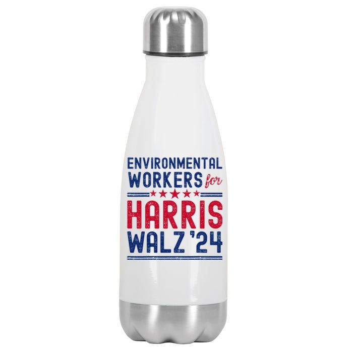 Environmentalists Workers For Harris Walz 2024 Stainless Steel Insulated Water Bottle