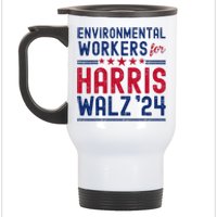 Environmentalists Workers For Harris Walz 2024 Stainless Steel Travel Mug