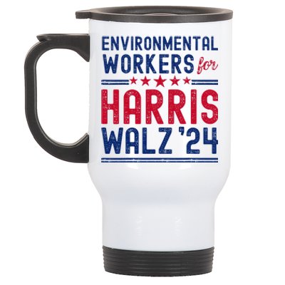 Environmentalists Workers For Harris Walz 2024 Stainless Steel Travel Mug