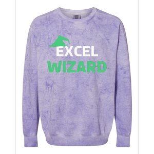 Excel Wizard Funny Spreadsheet Excel Humor Colorblast Crewneck Sweatshirt